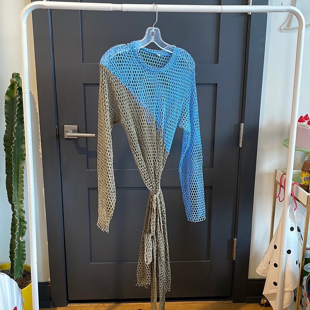 Zara mesh dress with belt